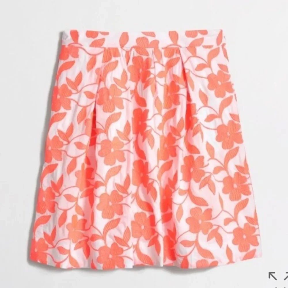 J Crew Collection Neon Embroidered Floral Skirt NWT